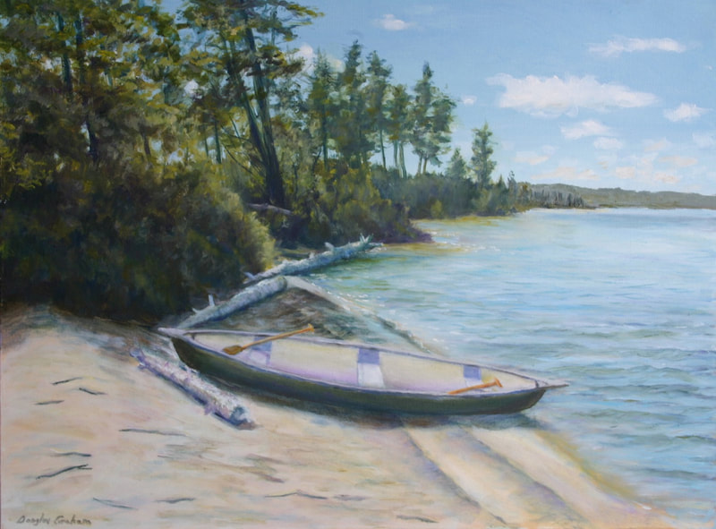 Lac Taureau 24 X 18 Oil $430 Gallery Frame